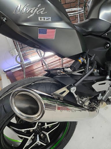 Vandemon Ninja H2 H2R Titanium Slip-On 2015-2025 2026  KAWAH2TIMUFPOLA VA-142