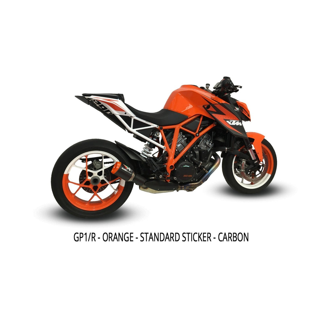Austin Racing V3 BLACK ORANGE TIP    SLIP-ON 2014 - 2019 KTM SUPERDUKE 1290 R & 2016 - 2023 GT  AR52