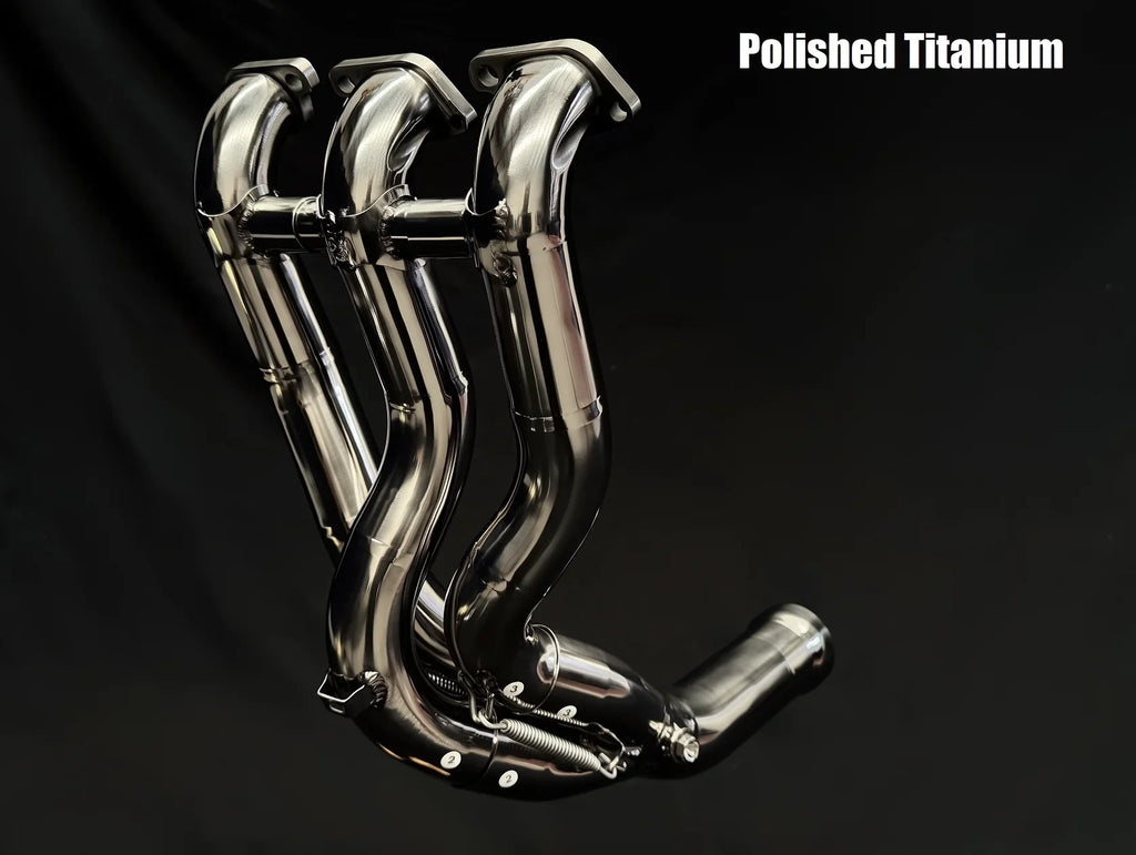 VANDEMON  POLISHED MV AGUSTA Brutale & Dragster 800 Titanium Headers 2018-2023 AGUSTAMV8DRGRCTIHDRC VA-139-2