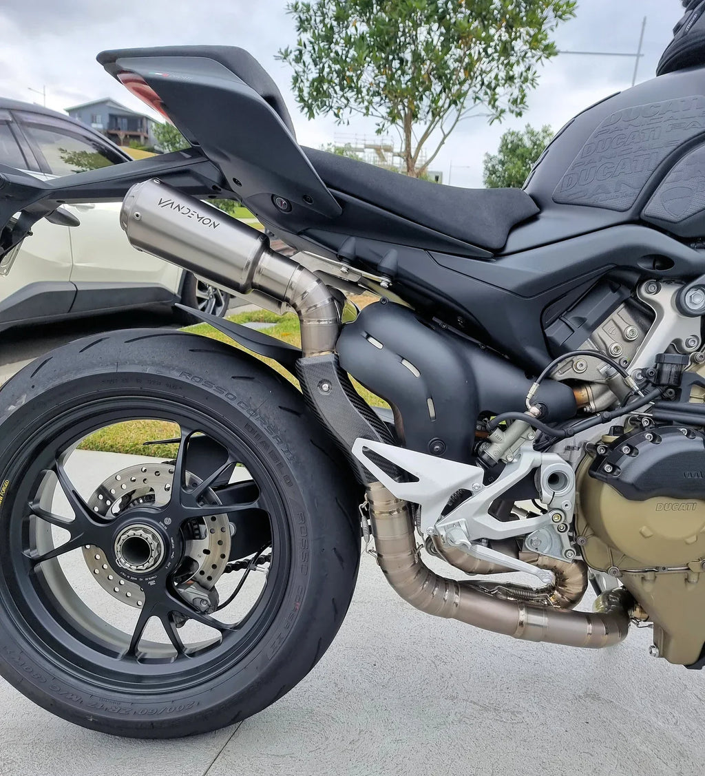 Vandemon Ducati Panigale & Streetfighter V4 Titanium High Mount 3/4 Slip-On 2018-22 DUCV4SFTIMUFHMA VA-120
