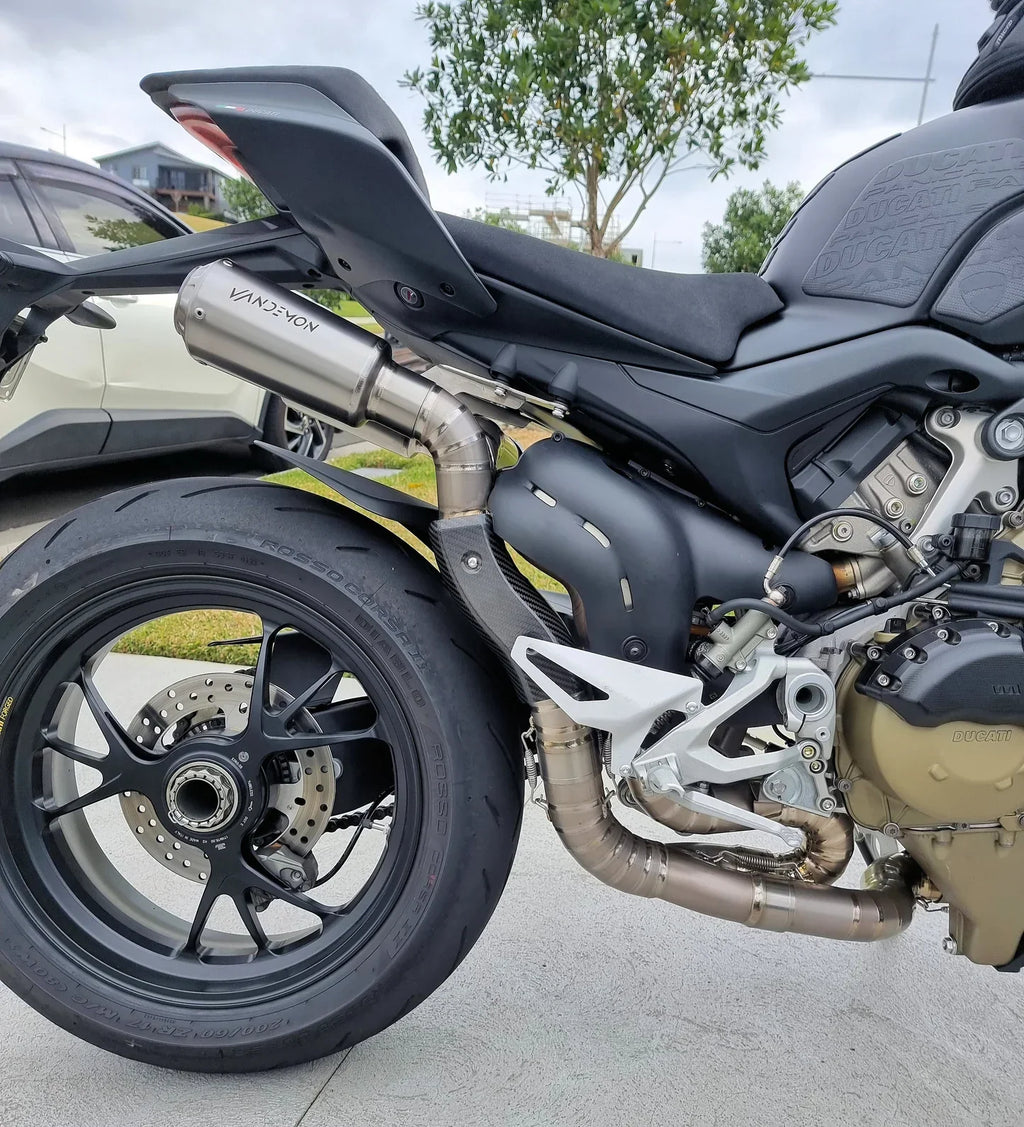 Vandemon  Ducati Panigale & Streetfighter V4 Titanium High Mount 3/4 Slip-On 2022-2024  DUCV4SFTIMUFHMB VA-35