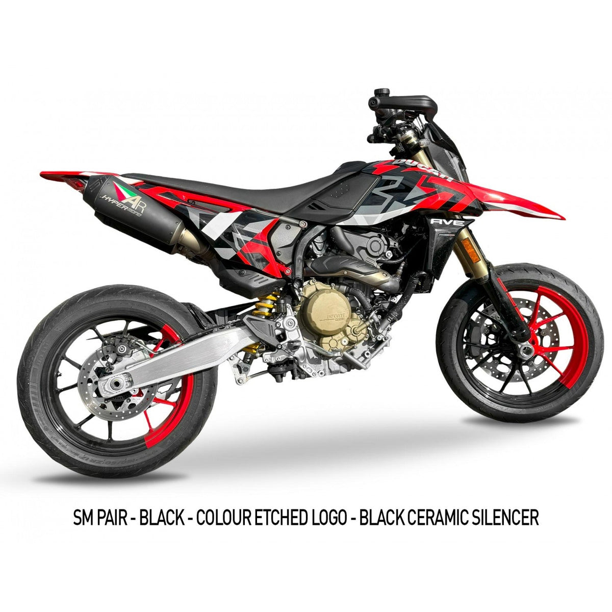 Austin Racing  2024-2025  DUCATI HYPERMOTARD 698 MONO TWIN EXIT SLIP-ON EXHAUST SYSTEM