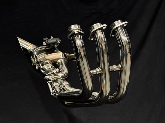 Vandemon Yamaha GEN4 2024 XSR900 and XSR900 GP Stealth Titanium Exhaust System YAMAXS9LMTIEXHWVA VA-162
