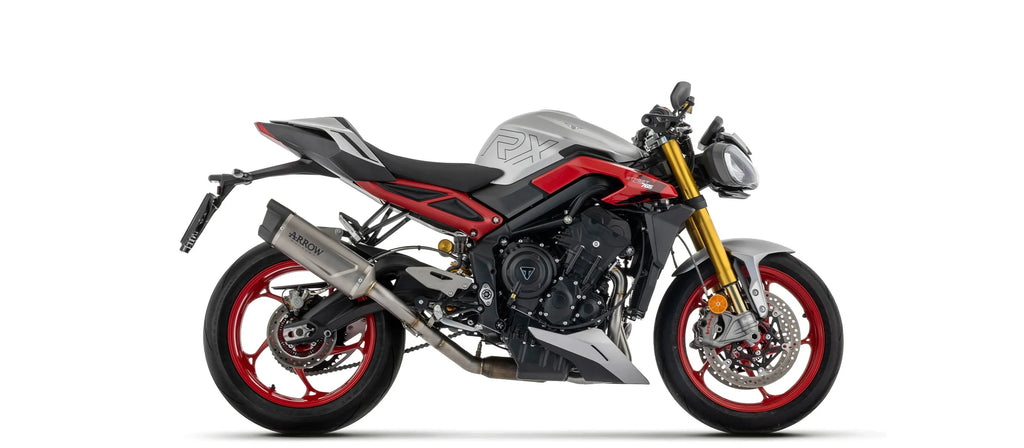 Arrow Triumph Street Triple 765 RX 2026 Full System With Indy Race EVO Titanium Slip Ons 77025PK