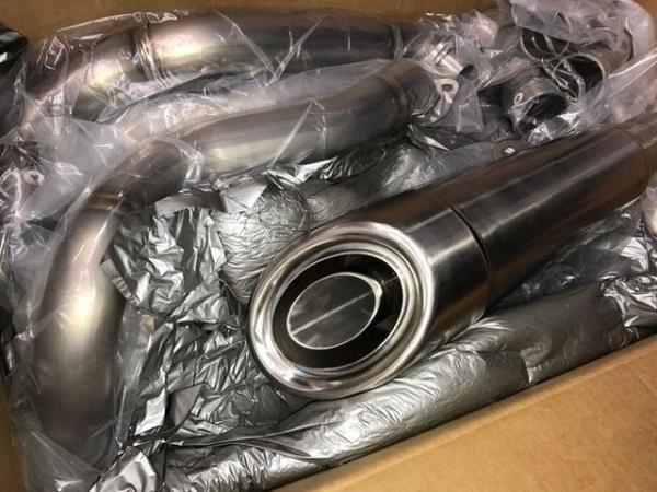 Vandemon  Brushed Titanium Exhaust System Ninja H2 & H2R 2015-25 KAWAH2TICSBRUEXHD VA-2