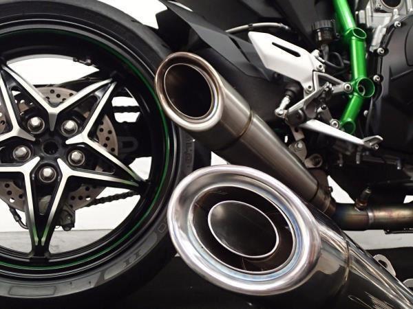 Vandemon  Brushed Titanium Exhaust System Ninja H2 & H2R 2015-25 KAWAH2TICSBRUEXHD VA-2