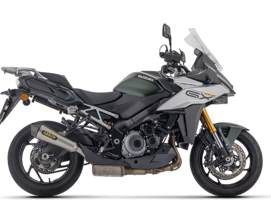 71938XK Arrow SX-Kone Slip-on Exhaust, Nichrome for Suzuki GSX-S1000 21 -24 /GX 2024
