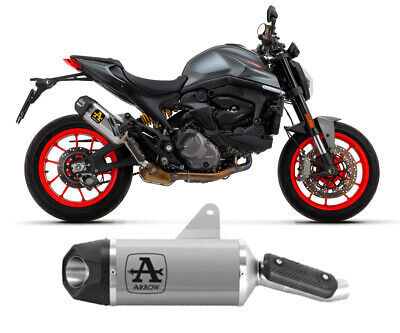 IN STOCK Arrow Ducati Monster 937 '21/22 Homologated Titanium Indy Race Silencer With Welded Link Pipe 71939pk