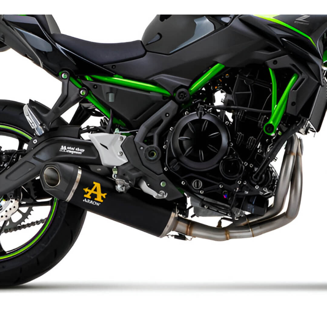 Arrow 71961AKNW Indy Race Evo Full Exhaust, Dark for Kawasaki Ninja 650 / Z650 '21-'23