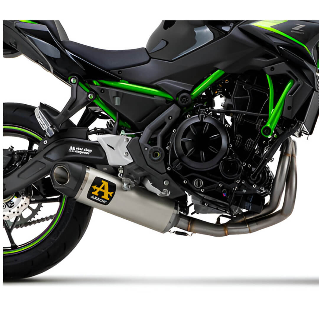 Arrow 71961AKW Indy Race Evo Full Exhaust, Aluminum for Kawasaki Ninja 650 / Z650 '21-'23