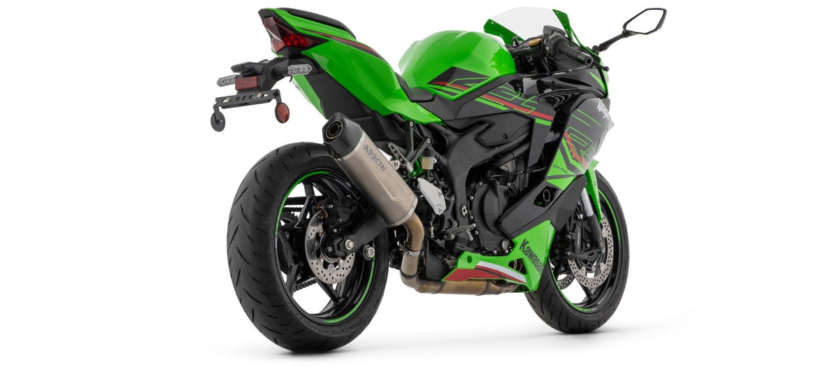 71963PK Arrow Indy Race EVO Titanium Exhaust Silencer w/ CF end cap | Kawasaki ZX-4RR 2023- 2025