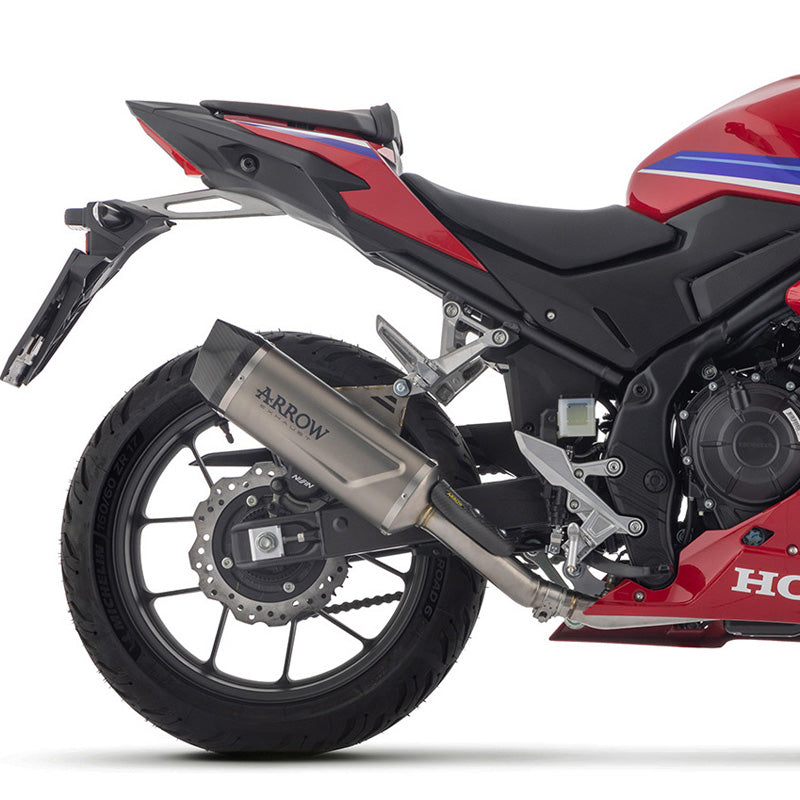 Arrow 71980PK Indy Race EVO Slip-on Exhaust, Titanium for Honda CBR500R '24-