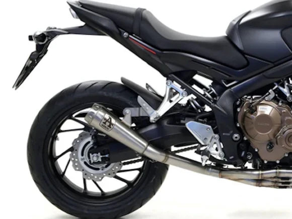 71205PR  Arrow slip-on Pro-Race Exhaust, Stainless Steel Honda CB650F / CBR650F 14-18 Please note that this slip-on is designed to be installed with a header.