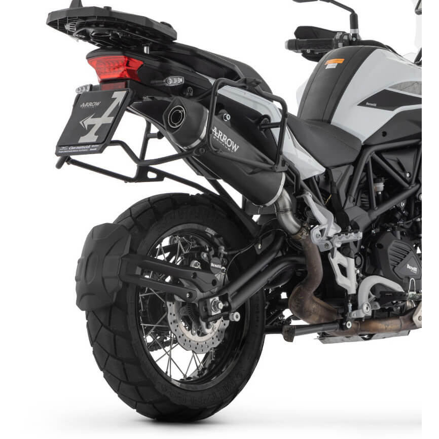 Arrow 72644AKN Indy Race Evo Slip-on Exhaust, Aluminum Dark for Benelli TRK502X '21-'24