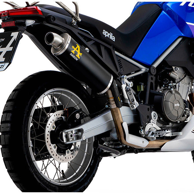 Arrow 72646PON Indy Race Evo Homologated Exhaust, Titanium Dark for Aprilia Tuareg 660 '22-'24
