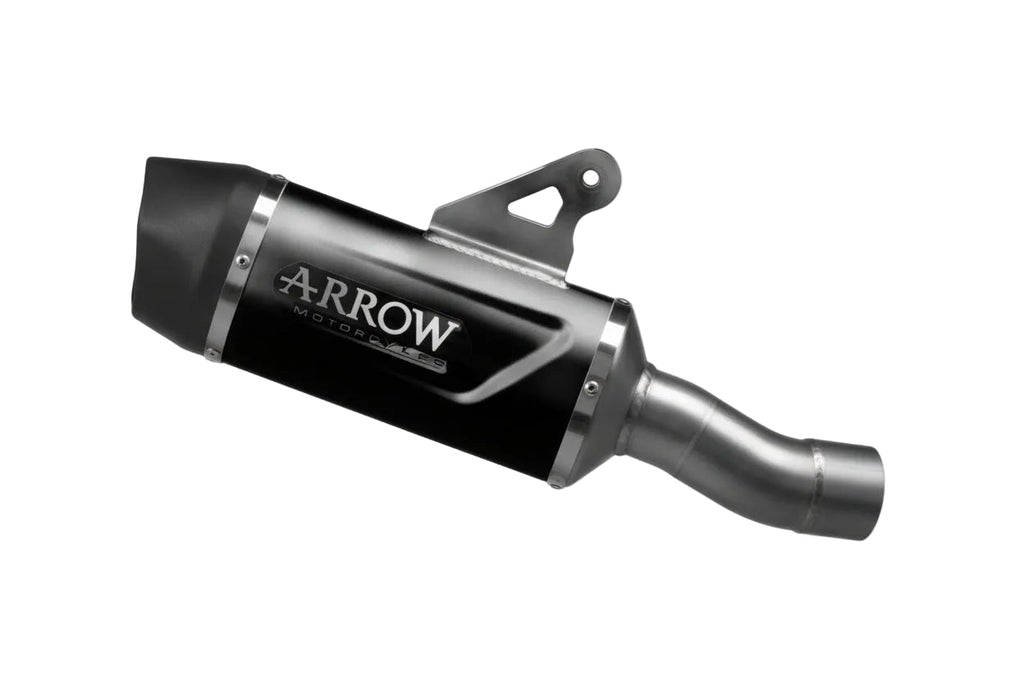 72658AKN Arrow Indy Race Evo for BMW R1300GS 2024 ALUMINIUM "DARK" Slip-on Exhaust with carbon end cap