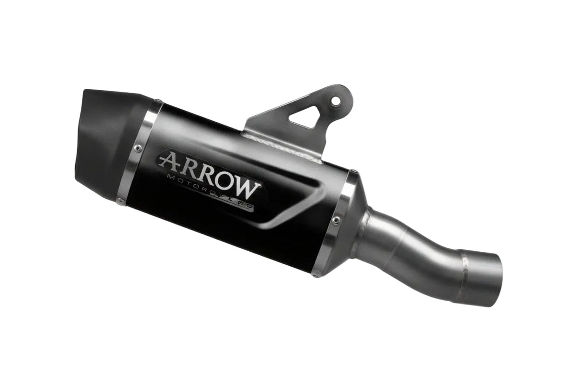 72658AKN Arrow Indy Race Evo for BMW R1300GS 2024 ALUMINIUM "DARK" Slip-on Exhaust with carbon end cap