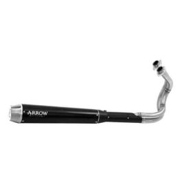 74512RBA  Arrow Rebel Full Exhaust, Aluminum Cap for Kawasaki Vulcan S 650 21-25