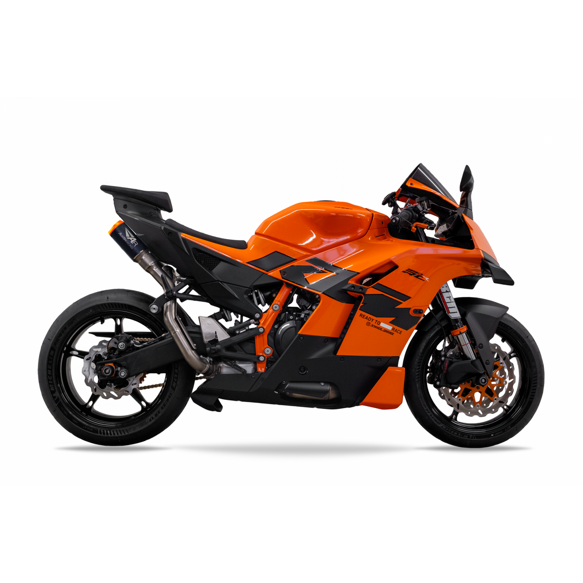 Austin 2026 KTM 990 RCR RS22 DUAL UNDERSEAT SLIP-ON TITANIUM EXHAUST SYSTEM  AR100