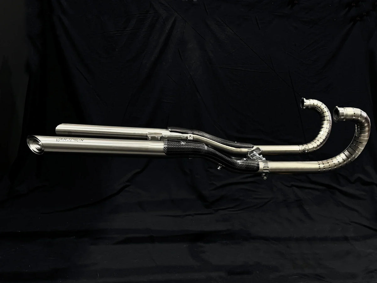 Vandemon BMW R18 Bagger and Classic Long Titanium Exhaust system 2020-2025 BMWR18TIEXHSYSB VA-96