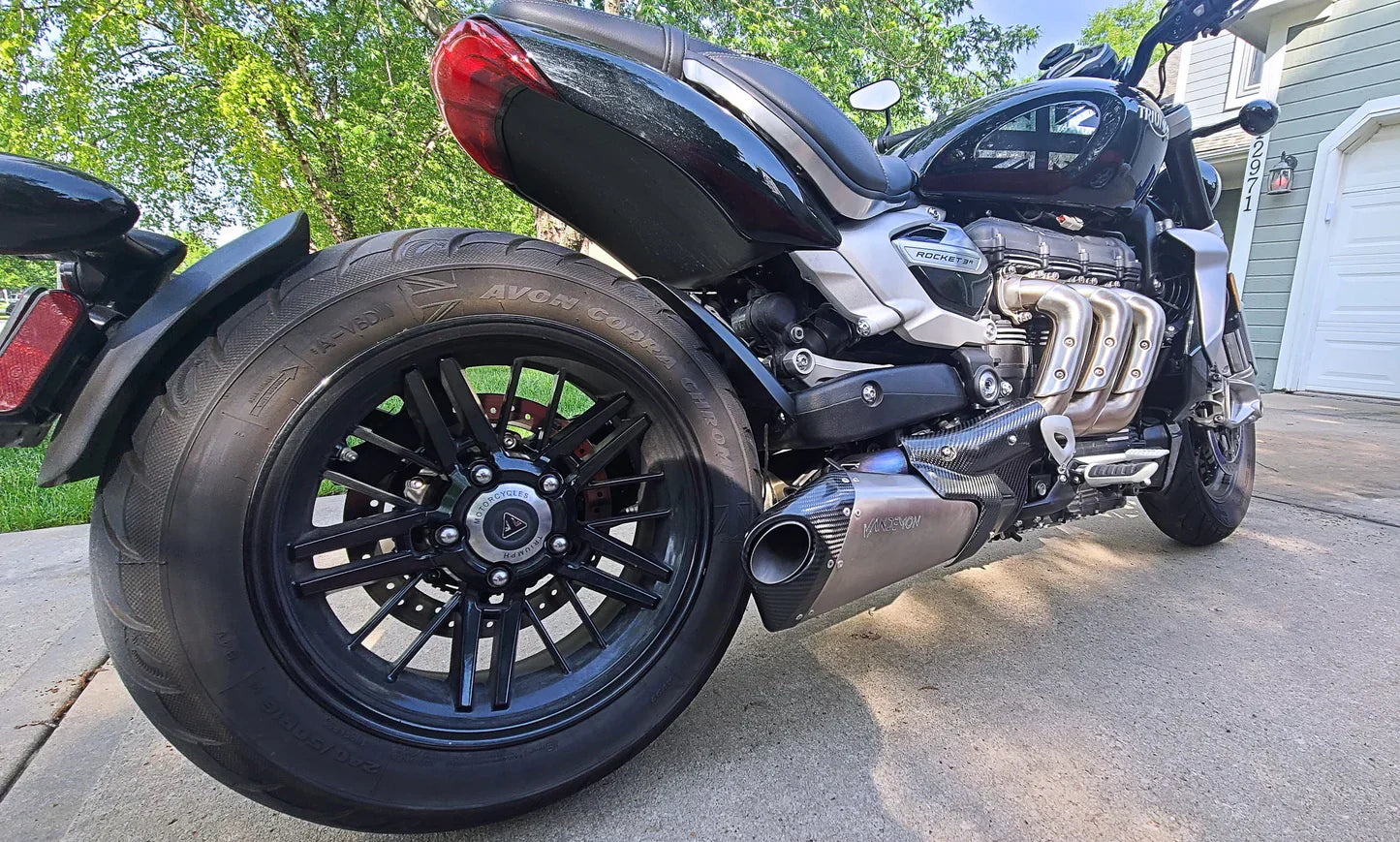 Vandemon Triumph Rocket 3R, GT and Storm Titanium Slip-On Mufflers 2019-2024  TRIUMROCKET3MUFC VA-1