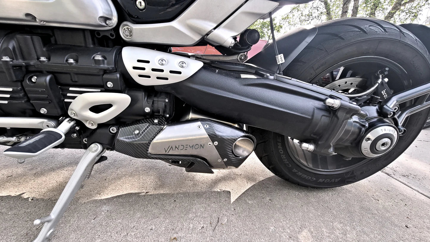 Vandemon Triumph Rocket 3R, GT and Storm Titanium Slip-On Mufflers 2019-2024  TRIUMROCKET3MUFC VA-1