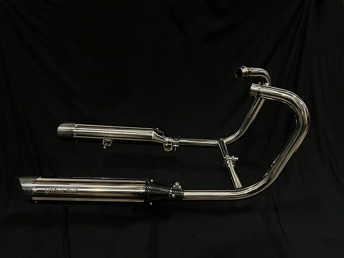 Triumph Bonneville Bobber  Speedmaster 1200 Polished Titanium H Pipe Exhaust TRIUM120BOBREXPOB VA-13