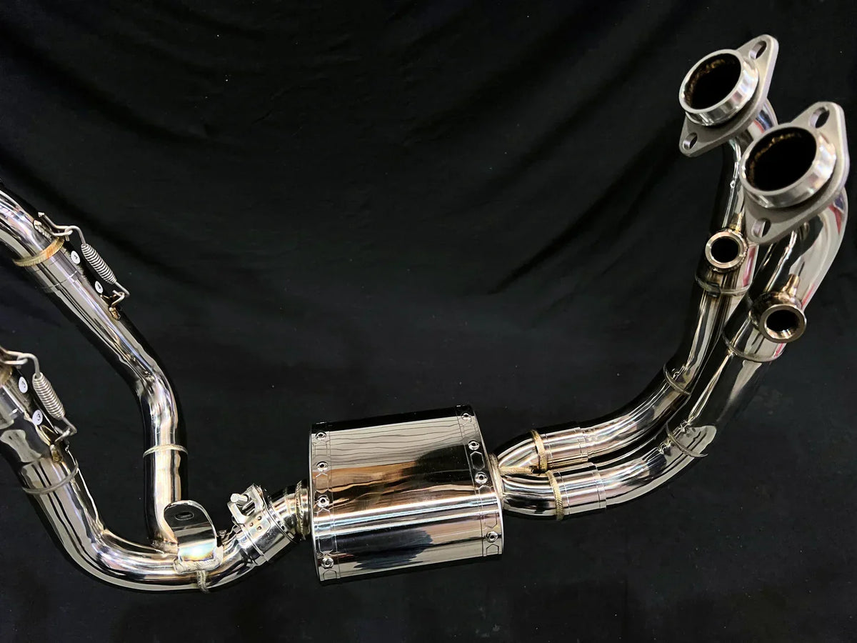 Vandemon CFMOTO single-sided swingarm  450SR-S 2023-2024 Stainless Steel / Titanium High Mount Exhaust System CFMOTO450SRSHMEXHC VA-8