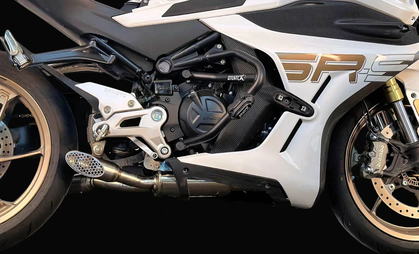 Vandemon CFMOTO 450SR, 450SS, 450SR-S Stainless Steel Low Mount Exhaust System 2023-24 CFMOTO450SRTILMEXHA VA-103