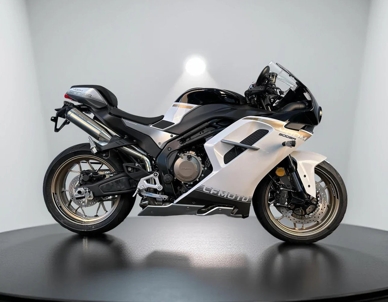Vandemon  CFMOTO 500SR VROOM Vandemon High Mount Stainless Steel Exhaust System VA-164 CFMOTO500SRSSPOLEXHA