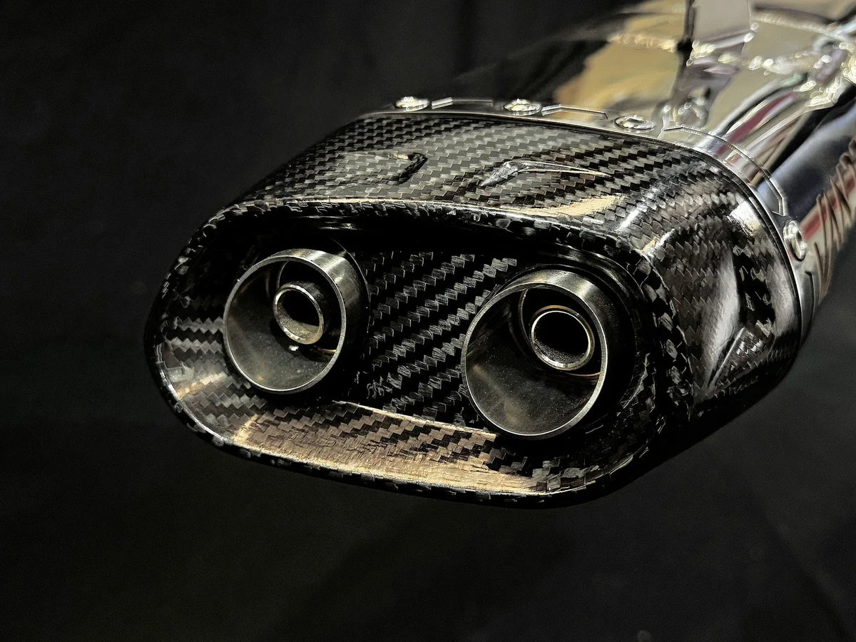 Vandemon CFMOTO 450SR & 450SR-S Low Mount Single Side Exit Exhaust System 2022-2025 CFMOTO450SRSLMSSEXHA VA-102