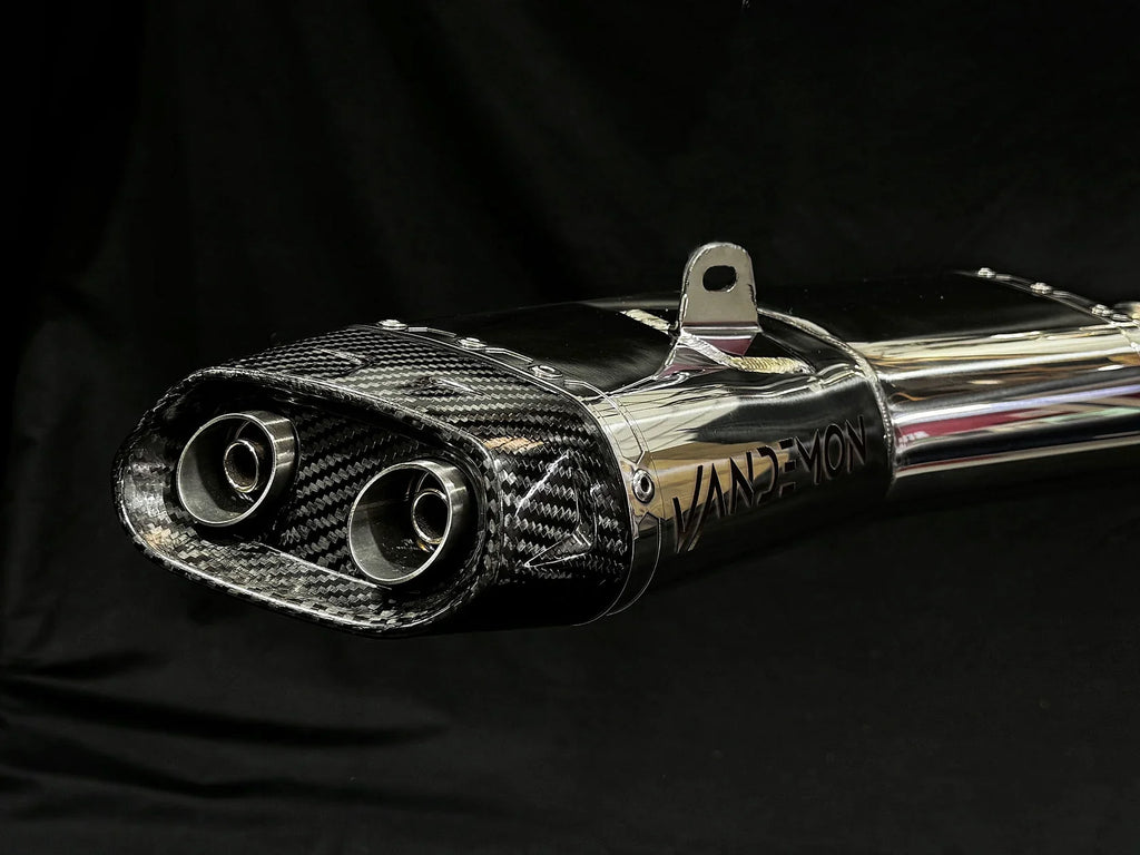 Vandemon CFMOTO 450SR & 450SR-S Low Mount Single Side Exit Exhaust System 2022-2025 CFMOTO450SRSLMSSEXHA VA-102