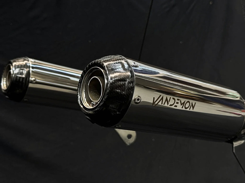 Vandemon  CFMOTO 500SR 2025 VROOM Vandemon High Mount Stainless Steel Exhaust System VA-164 CFMOTO500SRSSPOLEXHA