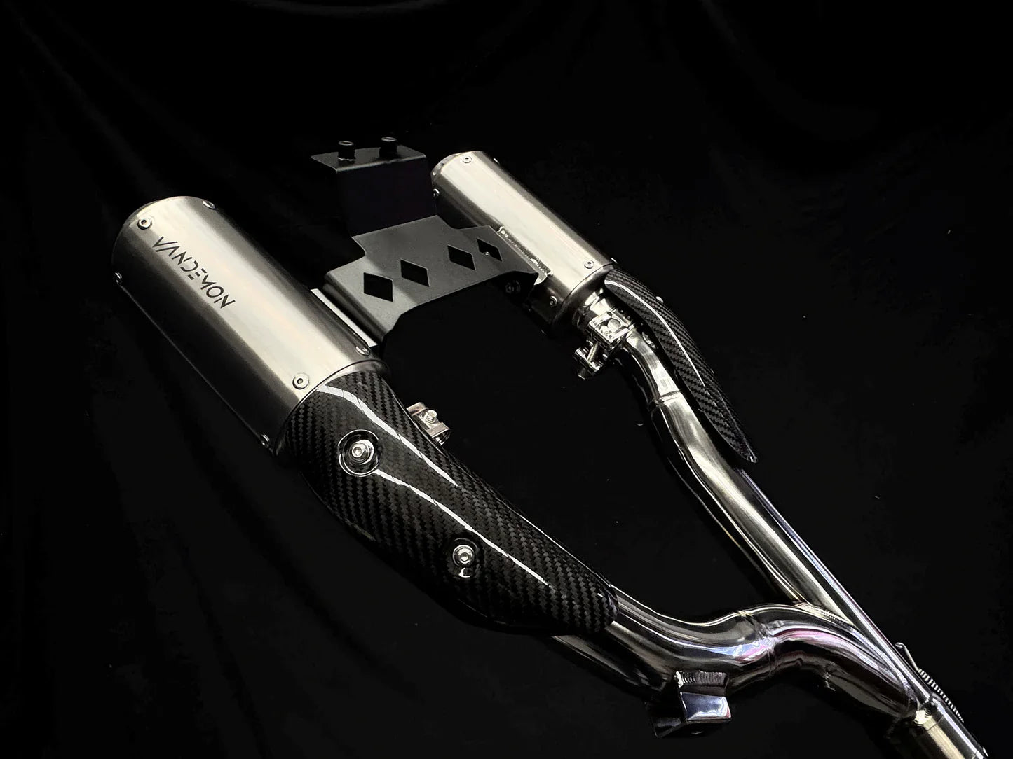 Vandemon CFMOTO 675SR-R, 675SR-S, 675SS High Mount Titanium Exhaust System 2024-2026 CFMOTO675SRRTIHMEXHA VA-107