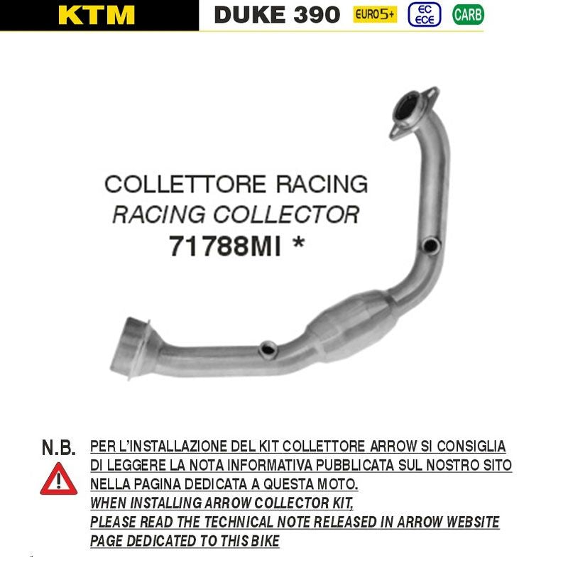 71788MI Arrow RACING COLLECTOR DUKE 390 2024-2025