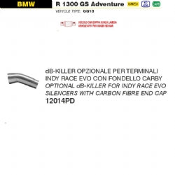 12014PD Arrow dB-Killer for Indy Race EVO silencer with carbon end cap