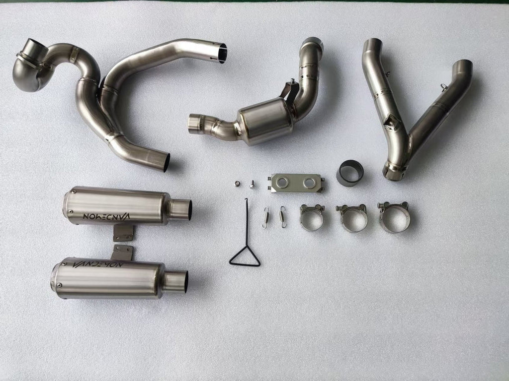 Vandemon Ducati Scrambler 1100 Pro 2021-24  Full Titanium Exhaust System DUC1100SCRTIEXBRA VA-127