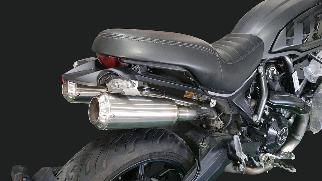 Vandemon Ducati Scrambler 1100 Pro 2021-24  Full Titanium Exhaust System DUC1100SCRTIEXBRA VA-127