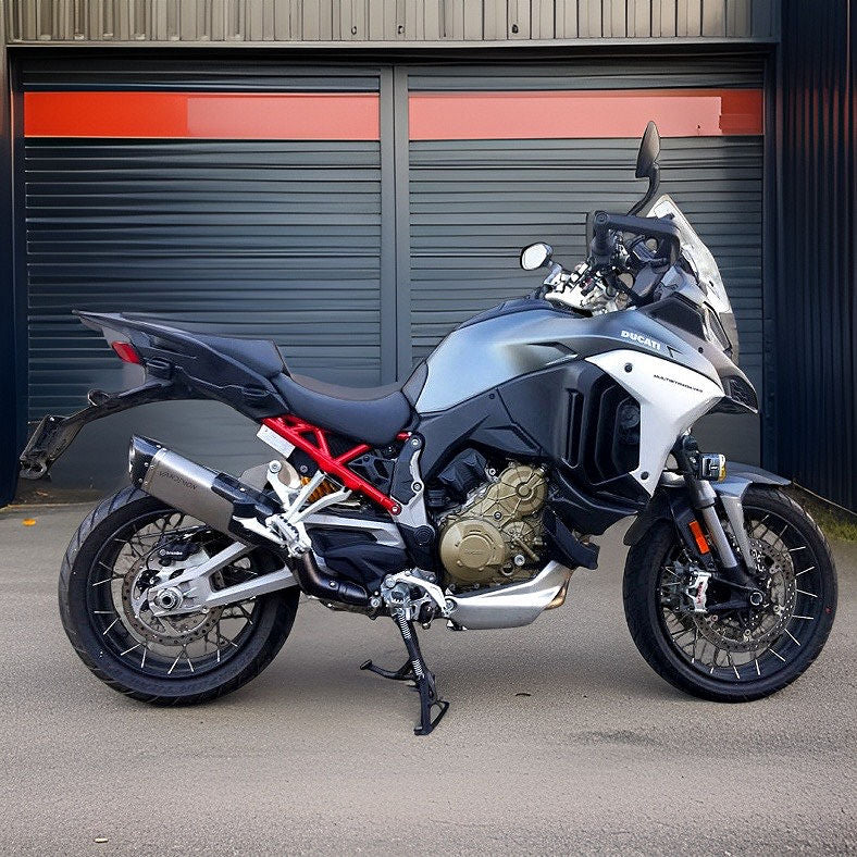 Vandemon Ducati Multistrada V4 Bimodal Stealth Titanium Slip-On Exhaust  DUCV4MTSTIMUFWVA VA-117