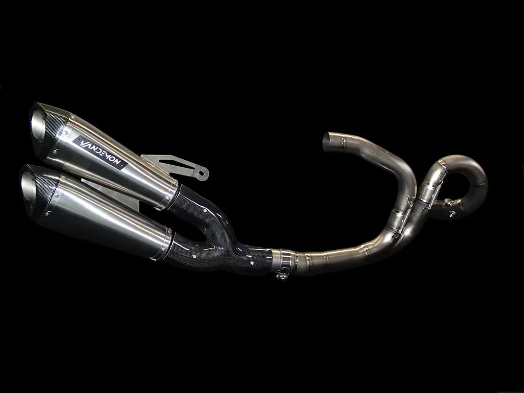 Vandemon Ducati Monster 821 & 1200-1200S Full Titanium Exhaust System 2014-20 DUC12MNSTRTIEXA VA-111