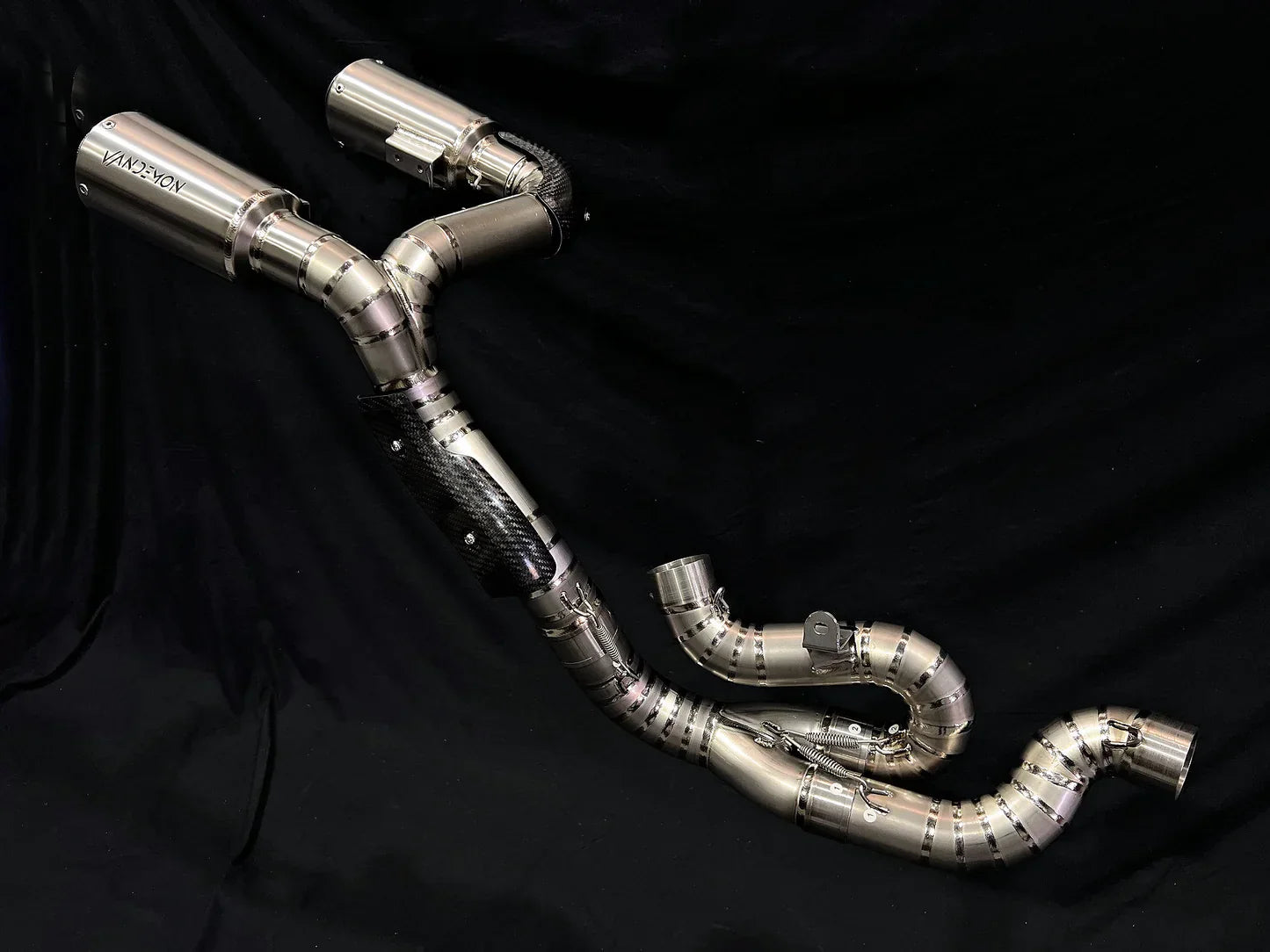 Vandemon Ducati Panigale & Streetfighter V4 Titanium High Mount 3/4 Slip-On 2018-22 DUCV4SFTIMUFHMA VA-120