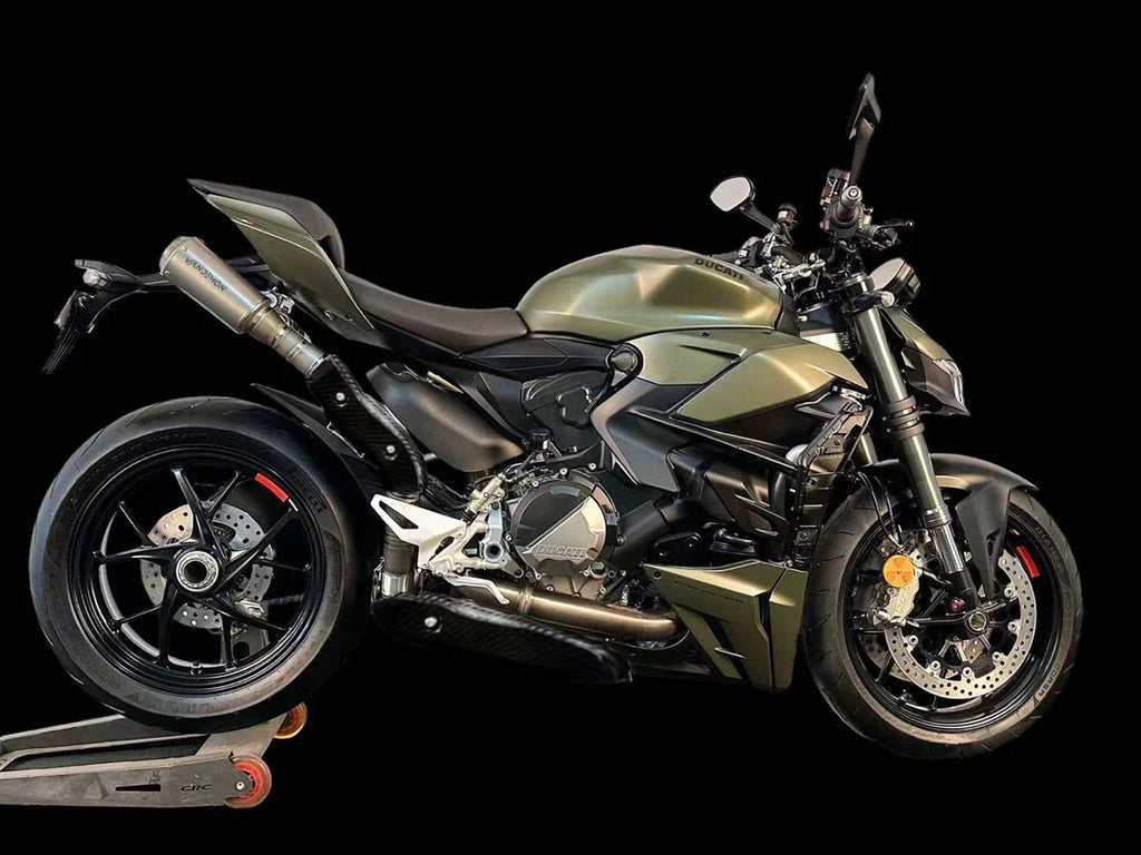 Vandemon Ducati Panigale/ Streetfighter V2 High Mount Titanium Slip-On Mufflers DUCV2TIMESMUFHMA VA-126