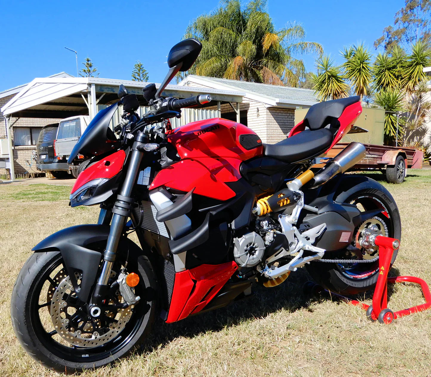 Vandemon Ducati Panigale/ Streetfighter V2 955 Full Titanium High Mount Exhaust System 2019-24 DUCV2TIEXHSMESA VA-125