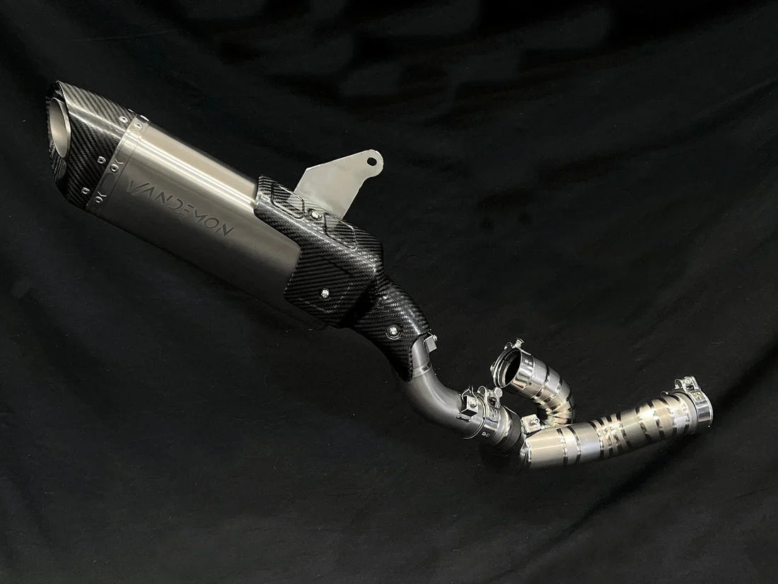 Vandemon Ducati Multistrada V4 Titanium Slip-on & Optional Link Pipe & Front Headers DUCV4MTSTIEXHSYSA VA-118
