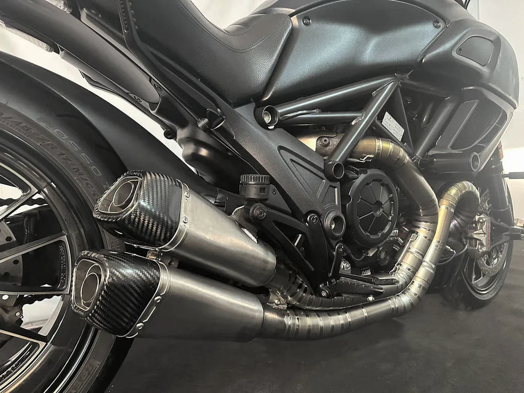 Vandemon Ducati Diavel 1200 Split Pulse Titanium Exhaust System DUCDVLTIBREXHB VA-109
