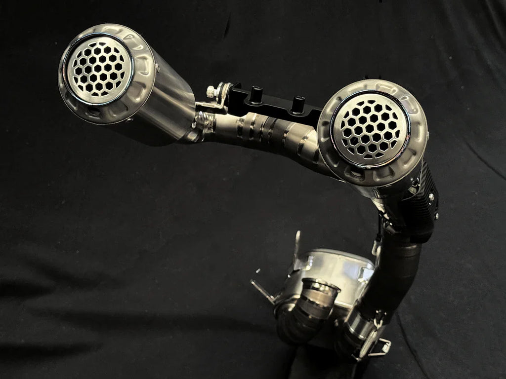 Vandemon Ducati Panigale/ Streetfighter V2 High Mount Titanium Slip-On Mufflers DUCV2TIMESMUFHMA VA-126