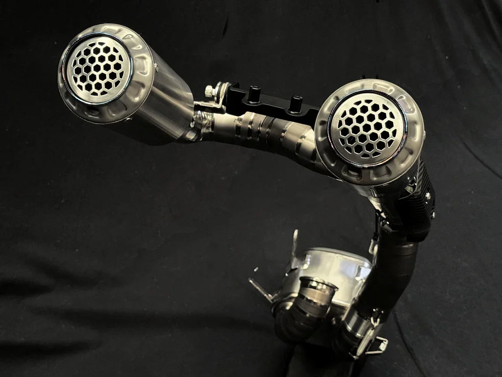 Vandemon Ducati Panigale/ Streetfighter V2 High Mount Titanium Slip-On Mufflers DUCV2TIMESMUFHMA VA-126