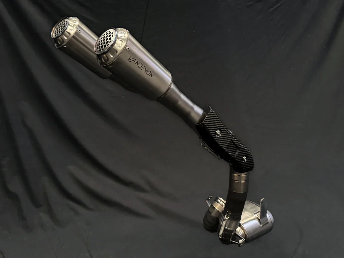 Vandemon Ducati Panigale/ Streetfighter V2 High Mount Titanium Slip-On Mufflers DUCV2TIMESMUFHMA VA-126