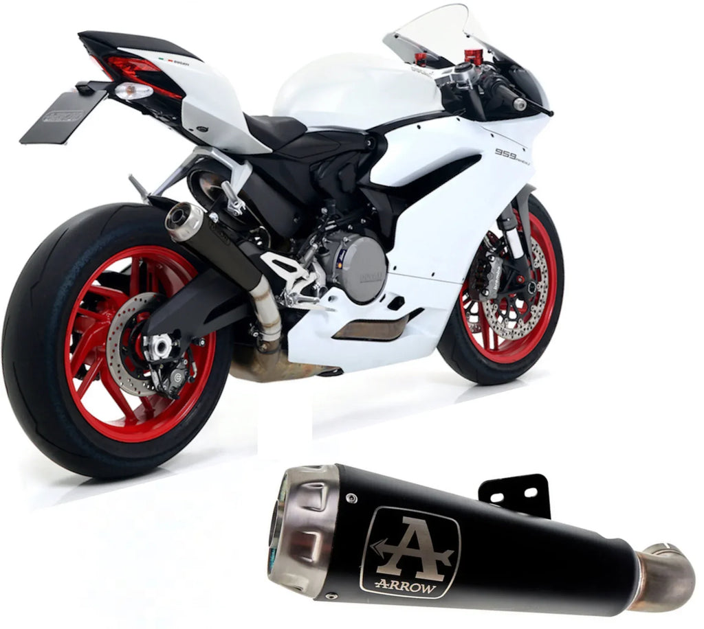 Arrow Ducati 959 Panigale 16-19 NOT US MODELS   Homologated Nichrom Dark Pro-Race Silencer With Welded Link Pipe For Original Collectors 71880prn