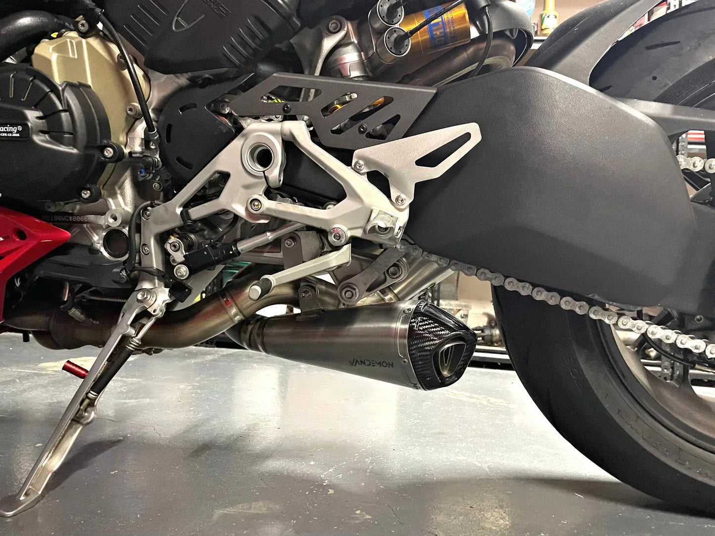 Vandemon  Ducati Panigale & Streetfighter V4S/V4R Vandemon All Titanium Slip-On 2018-24 DUCV4SFTIMUFLMB VA-3
